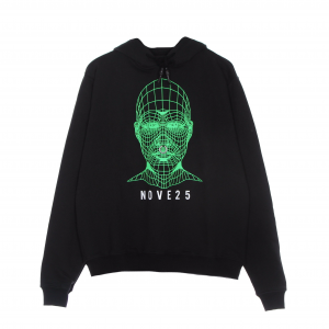 Green Face Hoodie X Nove25 Leichtes Herren-Kapuzenpullover