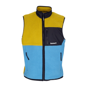 Sherpa-Fleeceweste fur Herren, goldene Palme/Meer von Belize