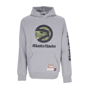Herren-Hoodie Nba Ghost Green Camo Hoodie Hardwood Classics Atlhaw Grey Heather