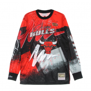 Herren Langarm-T-Shirt Nba Hyper Hoops Moto L/s Hardwood Classics Chibul Rot