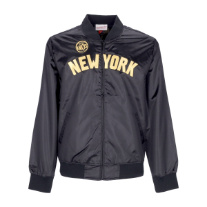 Herren NBA Big Face 4.0 Satinjacke Hardwood Classics Neykni Schwarz/originale Teamfarben