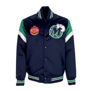 Herren-Bomberjacke, NBA-Schwergewichts-Satinjacke, Dalmav, Original-Teamfarben
