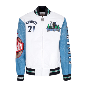 Herren Bomberjacke NBA Burst Warm Up Jacket Nr. 21 Kevin Garnett Mintim