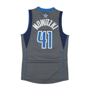 Herren-Basketball-Tanktop NBA Alternate Jersey 2003 Nr. 41 Dirk Nowitzki Dalmav Grau