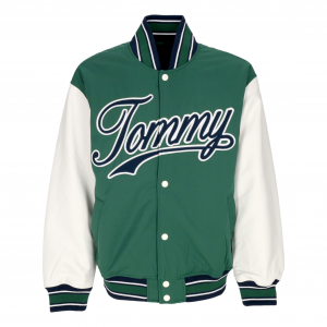 Collegejacke Herren Letterman Jacket Ext Court Grun/Multi