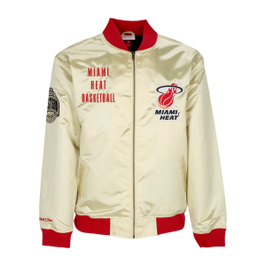 Herren Bomberjacke Nba Team Og 2.0 Leichte Satinjacke Vintage Logo Miahea Gold