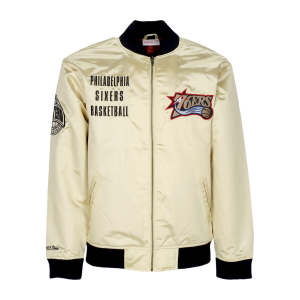 Herren Bomberjacke Nba Team Og 2.0 Leichte Satinjacke Vintage Logo Phi76e Gold