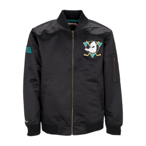 Herren Bomberjacke NHL Lightweight Satin Bomber Anaduc Schwarz