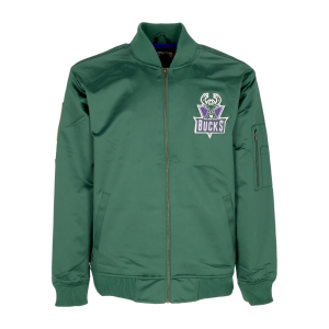 Herren Bomberjacke Nba Lightweight Satin Bomber Milbuc Original Team Colors