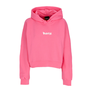Leichter, verkurzter Damen-Hoodie W Back Big Logo Hoodie Fluo Fuchsia/St White