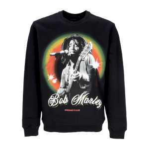 Dreams Crewneck X Bob Marley Herren-Sweatshirt mit Rundhalsausschnitt, Schwarz