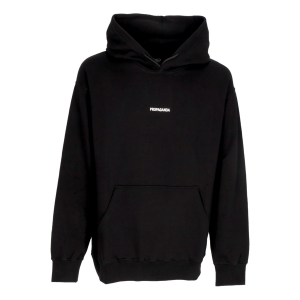 Leichtes Herren-Sweatshirt mit Kapuze, Ribs Classic Hoodie, Schwarz