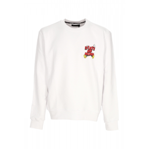 Mickey 5tate Leichtes Herren-Sweatshirt mit Rundhalsausschnitt, WeiB