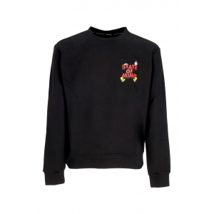 Mickey 5tate Herren-Sweatshirt mit Rundhalsausschnitt, leicht, Schwarz
