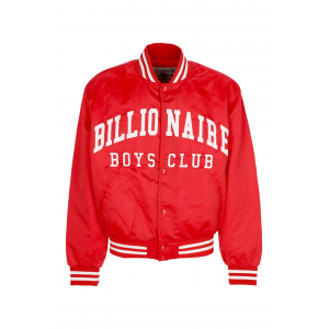 Bomberjacke Man College Satin Bomberjacke Rot