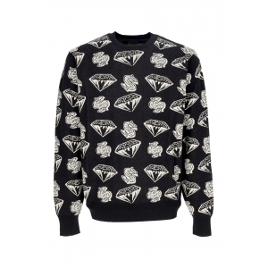 Diamanten und Dollar Strickpullover schwarz/ecru