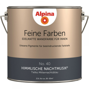 ALPINA FARBEN Wandfarbe »Feine Farben«, edelmatt, 2,5 l für ca. 20-30m² - blau