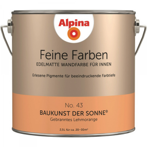 ALPINA FARBEN Wandfarbe »Feine Farben«, edelmatt, 2,5 l für ca. 20-30m² - orange