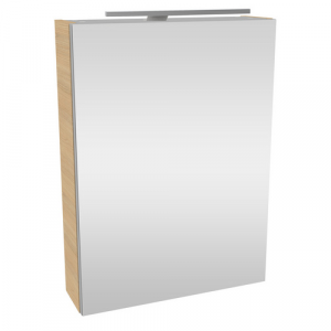 FACKELMANN Spiegelschrank »SBC Gäste Bad«, Sandeiche, BxHxT: 50 x 68 x 15,3 cm - grau