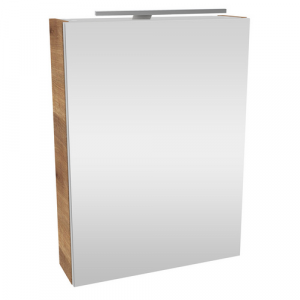 FACKELMANN Spiegelschrank »SBC Gäste Bad«, Asteiche, BxHxT: 50 x 68 x 15,3 cm - grau