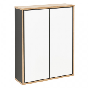 FACKELMANN Spiegelschrank »FINN«, Anthrazit, 2 Türen, BxHxT: 60 x 75 x 20,3 cm - grau