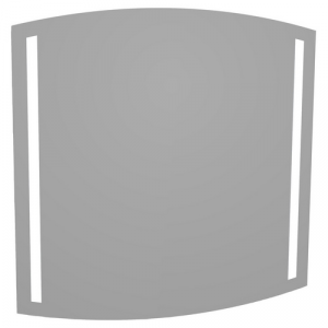 FACKELMANN Spiegelelement »B.style«, BxHxT: 80,5 x 80 x 2 cm - grau