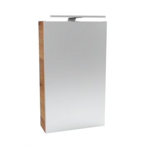 FACKELMANN Spiegelschrank »SBC Gäste Bad«, Asteiche, BxHxT: 40 x 68 x 15,3 cm - grau