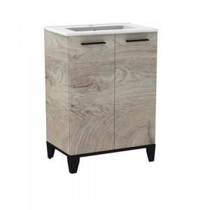 FACKELMANN Badmöbel-Set »TE-A«, Nature-Oak, BxHxT: 61,2 x 86,4 x 40 cm - braun