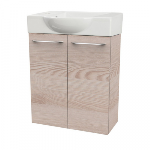 FACKELMANN Waschplatz-Set »SBC Gäste Bad«, 55cm links Alaska Esche - braun