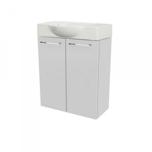 FACKELMANN Waschplatz-Set »SBC Gäste Bad«, 55cm links Weiß - weiss