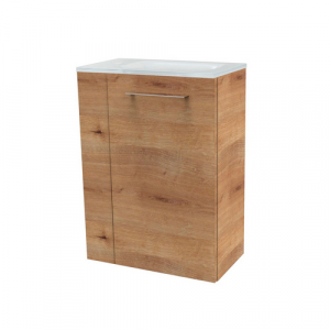 FACKELMANN Waschplatz-Set »SBC Gäste Bad«, 45cm rechts AstEiche - braun