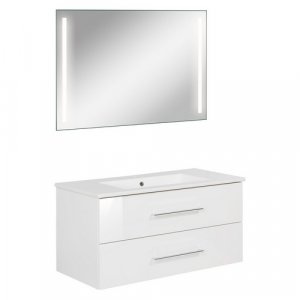 FACKELMANN Waschplatz-Set »B.PERFEKT«, 100cm SPS Weiß - weiss
