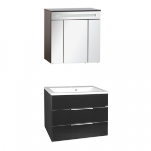 FACKELMANN Waschplatz-Set »KARA«, 80cm Anth 2Schub - grau