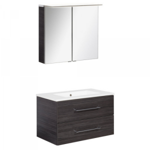 FACKELMANN Waschplatz-Set »B.PERFEKT«, 80cm SPS Dark Oak - braun