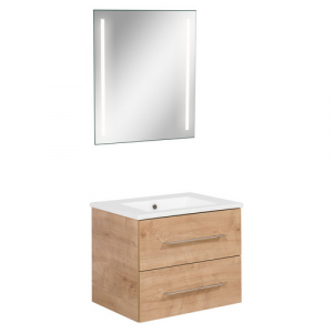 FACKELMANN Waschplatz-Set »B.PERFEKT«, 60cm SPS Asteiche - braun