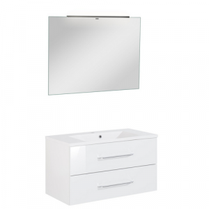 FACKELMANN Waschplatz-Set »B.CLEVER«, 90cm Weiß - weiss