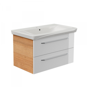 FACKELMANN Waschplatz-Set »MILANO«, 90cm Asteiche/Weiß - braun