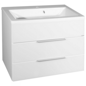 FACKELMANN Waschplatz-Set »KARA«, 80cm Weiß 2Schub - weiss
