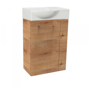 FACKELMANN Waschplatz-Set »SBC Gäste Bad«, 45cm links AstEiche - braun