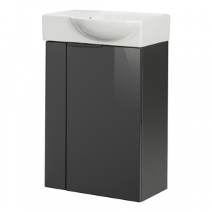 FACKELMANN Waschplatz-Set »SBC Gäste Bad«, 45cm rechts Anthrazit - grau