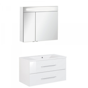 FACKELMANN Waschplatz-Set »B.CLEVER«, 90cm SPS Weiß - weiss