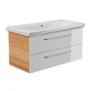 FACKELMANN Waschplatz-Set »MILANO«, 108cm Asteiche/Weiß - braun