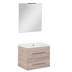 FACKELMANN Waschplatz-Set »B.CLEVER«, 60cm Alaska Esche - braun