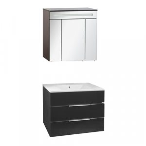 FACKELMANN Waschplatz-Set »KARA«, 80cm Anth 2Schub - grau