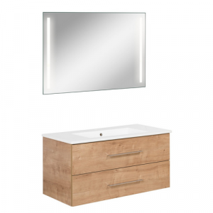 FACKELMANN Waschplatz-Set »B.PERFEKT«, 100cm SPS Asteiche - braun
