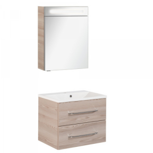 FACKELMANN Waschplatz-Set »B.CLEVER«, 60cm SPS Alaska Esche - braun
