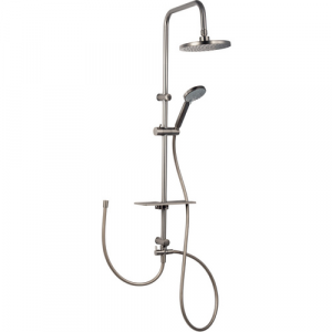 WELLWATER Duschsystem »Faella«, 3 Strahlarten, industrial - silberfarben