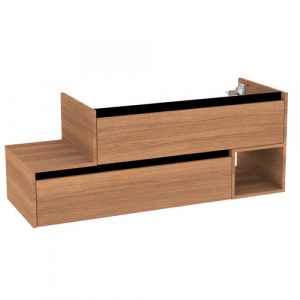 FACKELMANN Waschtischunterbau »VITA«, VITA L-WT-Unterbau rechts 1301x500x460 - braun