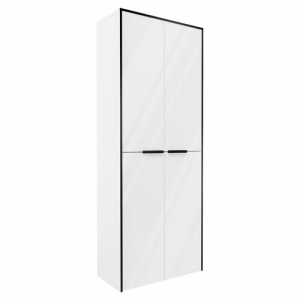 FACKELMANN Doppel-Hochschrank »Flair«, 2 Türen, Weiss/Weiss, 600 x 1633 x 320 mm