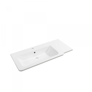 FACKELMANN Gussmarmorbecken »LUXOR«, links, BxHxT: 1.000x142x485 mm - weiss